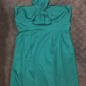 A green midi dress